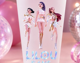Thème Kpop démon Hunter - Gobelet Anniversaire Personnalisé Enfant – Gobelet Réutilisable Prénom & Âge – Cadeau Anniversaire Fille –