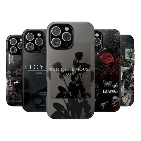 Haunting Adeline Inspired Art Double Layer Phone Case | Dark Romance Booktok Girl Design Tough Phone Cover for iPhone & Samsung