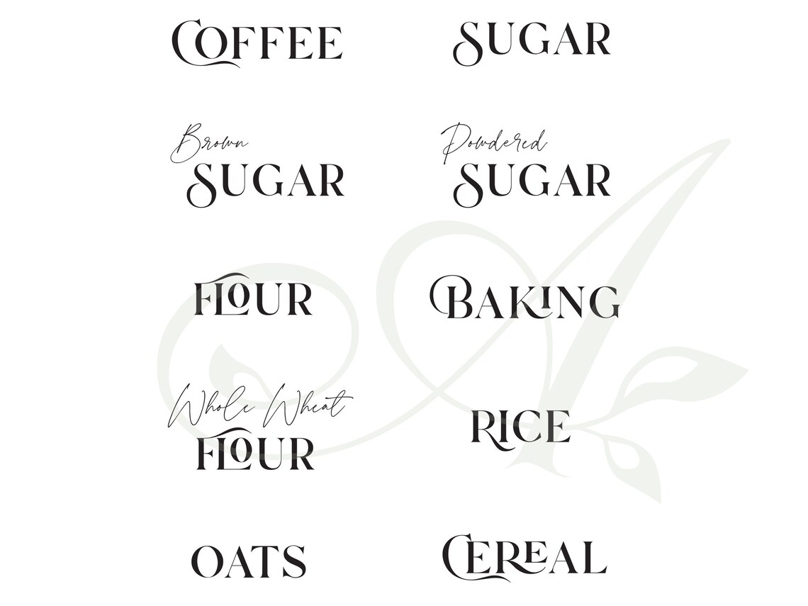 Pretty Printable Pantry Labels Etsy