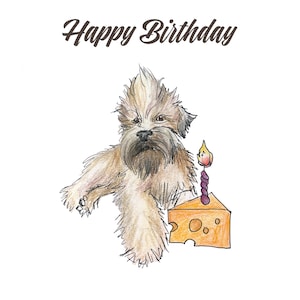 Wheaten Terrier Birthday Card - Printable