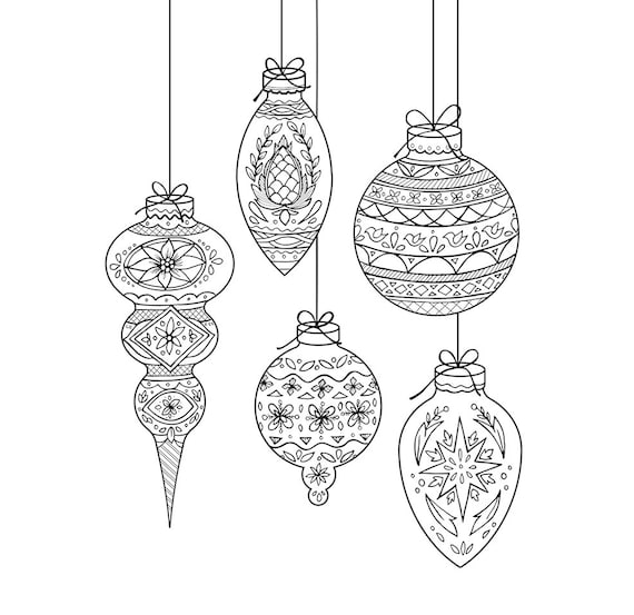 Blank Ornament Coloring Page - Il 570xN.1095910298 Bgsn 