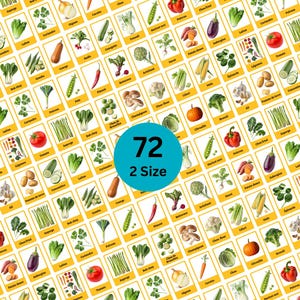 Cartes de légumes - French Flashcards  - Vegetables Flashcards Flashcards - Preschool Flashcards-Kids Educational Card - Instant Download.