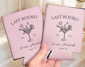 Last Rodeo Can Cooler: Personalized Cowgirl Bachelorette Party Favor