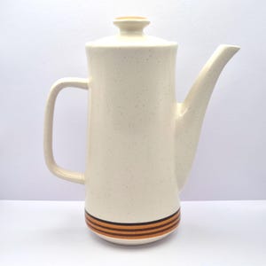 Mid Century Modern Japanese Stoneware Coffee Pot: 1970s Retro Kitchen Decor