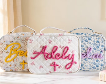 Funda personalizada para Biblia para mujer: Estuche acolchado con nombre personalizado, regalo para bautismo y confirmación.