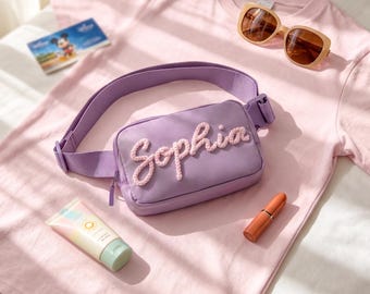 Matching Bachelorette Belt Bag, Custom Name Waterproof Fanny Pack for Group Travel