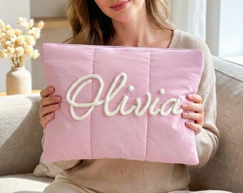 Personalized Puffy Laptop Sleeve: Quilted Padded, 12x16 Inch Laptop Case