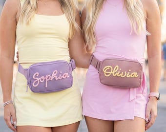 Custom Bachelorette Party Fanny Pack, Personalized Name Belt Bag for Bridal Squad