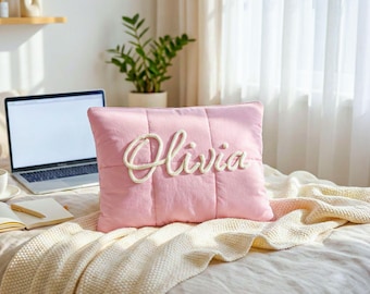 Personalized Laptop Sleeve, Puffy Quilted Design, Back to School Gift for Her