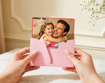 Personalized Audio Father’s Day Keepsake Card – Photo Music Card with Play Button