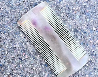 Unique Eco-friendly  Natural  Animal Horn End Comb Horn Shape, Carved Fine Tooth, No Static,Gifts for Girl friends, lover gifts hcx060