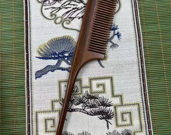 Natural Sandalwood Rat Tail Comb Anti Static Wooden Parting Comb Hair Styling Random shipping
