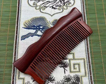 Natural Rosewood Wooden Comb Anti Static Wave Handle Hair Comb Scalp Massage