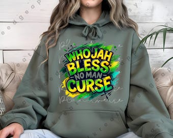 Who Jah Bless No Man Curse SVG – Rasta Quote SVG File – Reggae Cut File for Cricut and Silhouette – Inspirational Faith SVG