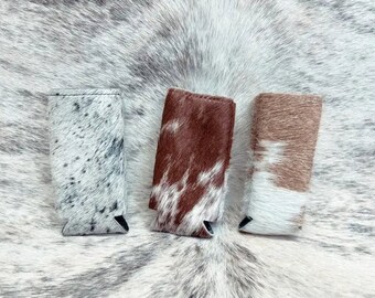 Skinny Can cowhide Koozies