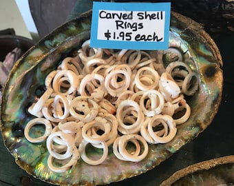 Carved shell rings