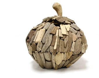 Driftwood Pumpkin - Round with Removable Top