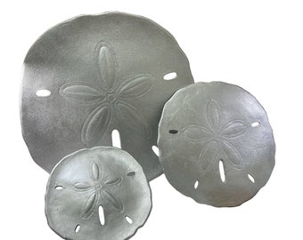 Sand Dollar Set of 3 Silver