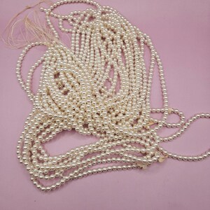 Vintage String of 3 to 6mm Pearls – 58 Inches for Crafting, Jewelry Making, or Garland
