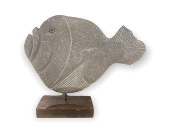Stone Fish Sculpture - Zimbabwe CW05 L
