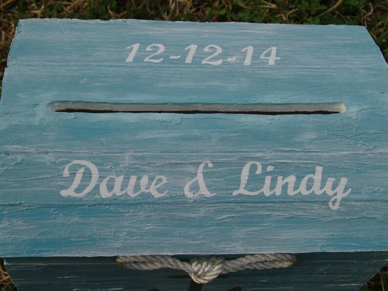 Personalized Aqua Blue Whitewash Nautical Themed Beach Wedding image 2