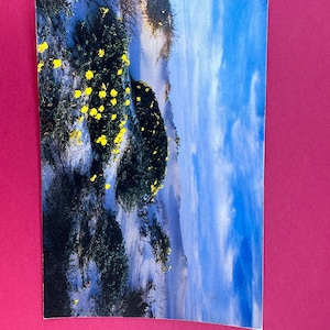 Download digitale di cartoline vintage con paesaggio costiero