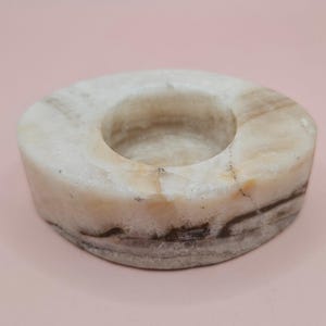 Oval Onyx Candle Holder – 3.7x2.6x1.2&quot;