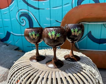 Coconut Cocktail Glasses with Pineapples