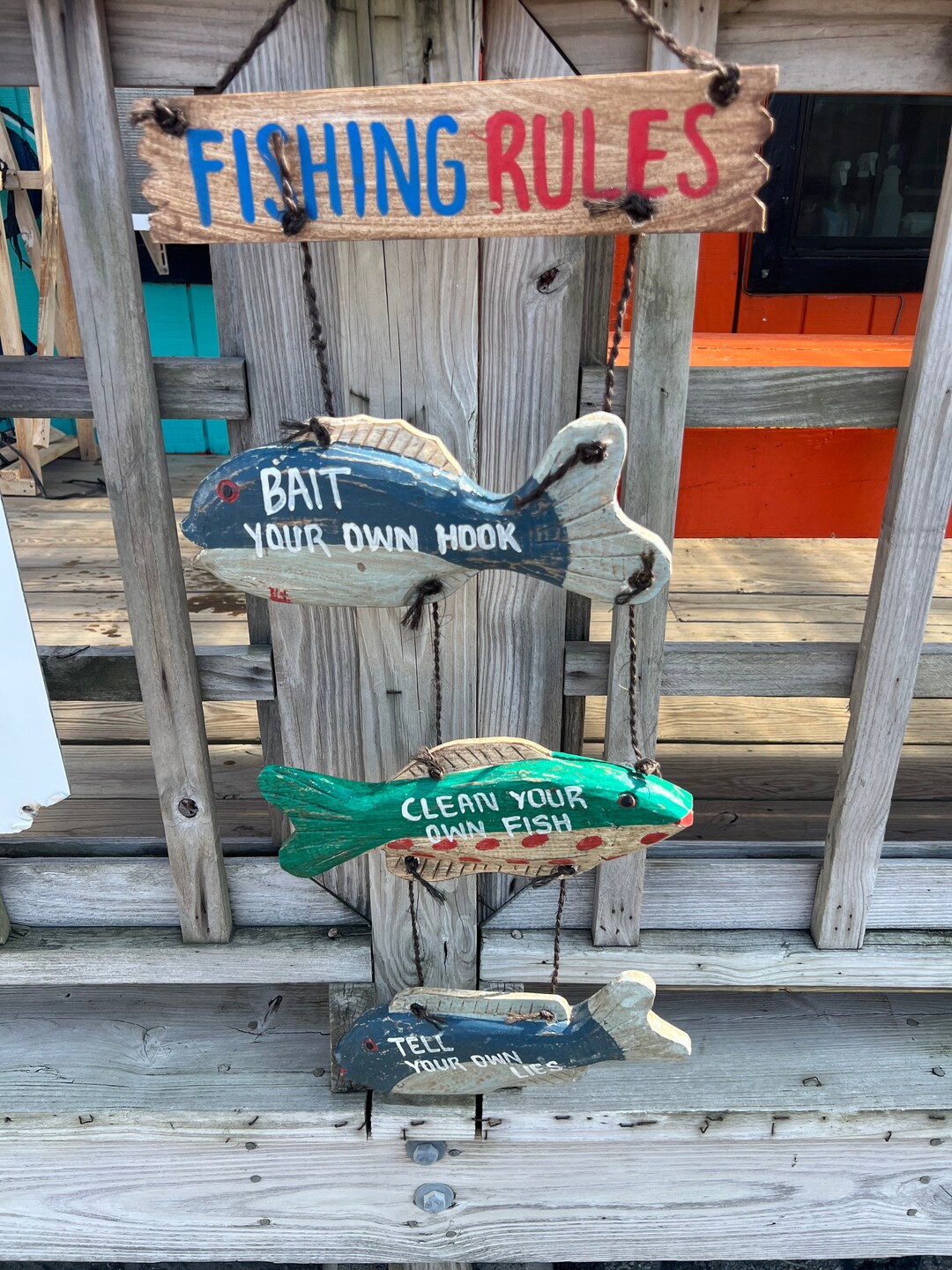 Fishing Rules Sign - Etsy
