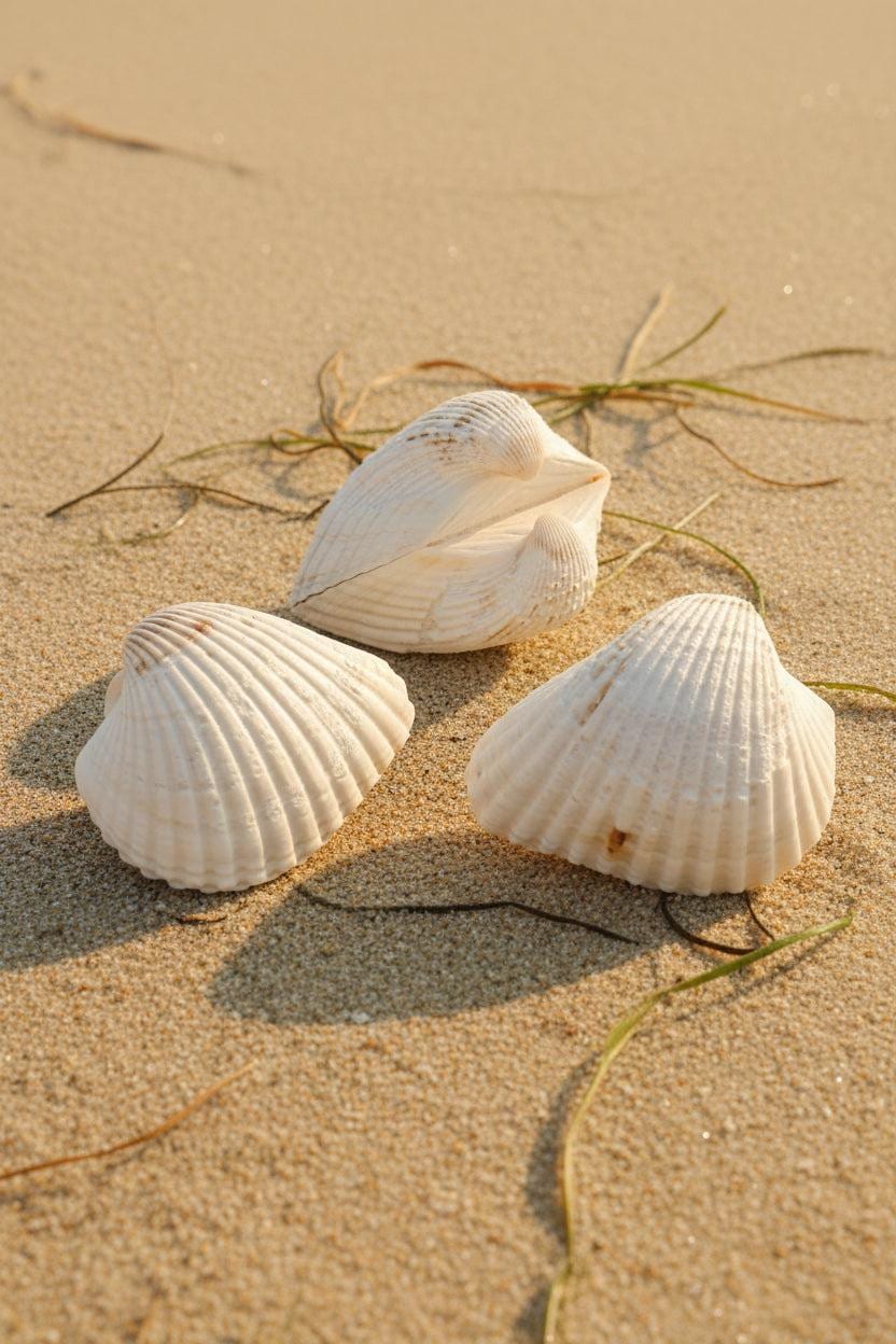 White Ark Clam Shell Pairs (telligarca Granosa) - Etsy