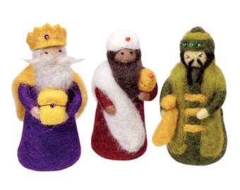 Wool Felt Three Kings Nativity set
