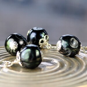Black Pearl Sterling Charm #139