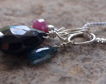 Black Spinel Interchangeable Charm Drop #112