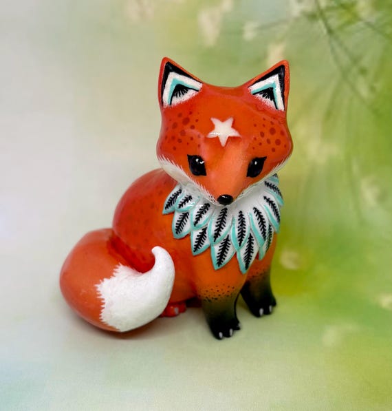 レッドキツネの手作りポリマー粘土人形 - Etsy 日本