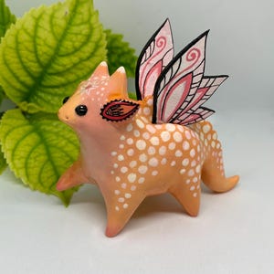 Baby dragon polymer clay handmade fantasy figurine