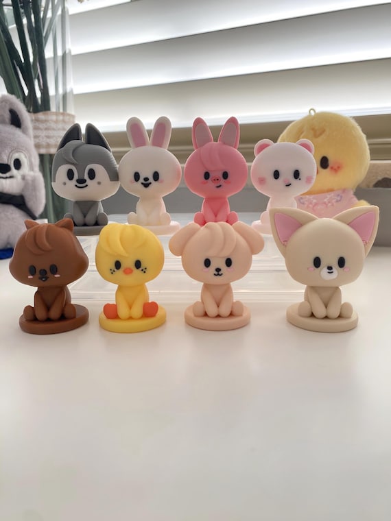 Mini Skzoo Figures | K-pop Idol-inspired Animal Figures | Cute 3D