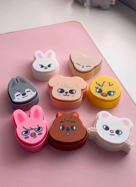 K-pop Style Fidget Clicker Keychain | Cute Stress Relief Clicker