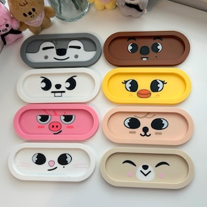 Skzoo Inspired Glasses Tray, Stray Kids, Cute Animal Character Holder, Fan Gift for Stray Kids or K-pop Lovers, Desk Organizer