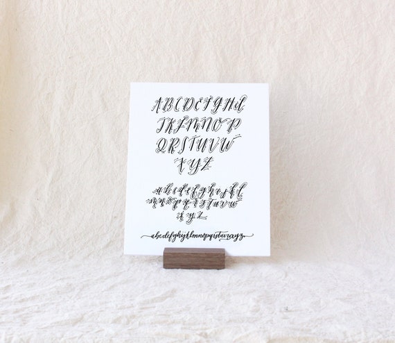 calligraphy alphabet sheet etsy