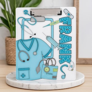 Personalized Nurse Clipboard Custom Acrylic Medical Clipboard with Name Gift for Healthcare Workers Doctor Student Customized Hospital Decor