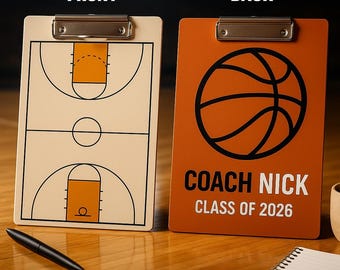 Personalisierte Sporttrainer Zwischenablage Maßgeschneidertes Acrylgeschenk für Sie oder Ihn Fußball Basketball Fußball Hockeycoach Individuelle Namensklasse von 2026