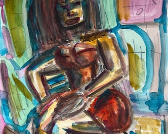 Original Aquarellmalerei