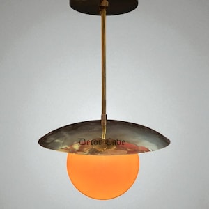 Semi Flush Mount Light Fixture, 1950's Replica Lighting| Custom Finishes | Sputnik Chandelier Light Fixture. Doom Globe Light