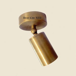 Modern Brass Spotlight Wall Light | Adjustable Sconce Lamp | Bedside Hallway Accent Lighting Fixture
