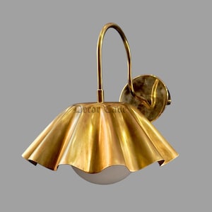 Vintage Brass Floral wall Light – Elegant Home Decor Wall Lamp, Perfect Space Decor for Indoor/Outdoor