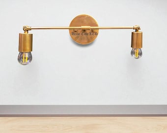 Minimalist Brass Wall Light | Adjustable Wall Sconce | Modern Home Lighting
