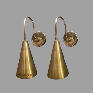 Mid Century Modern wall Scone Lamp- Bedroom lighting - RAW Brass light Elevated Brass Wall Light – Classic Form, Contemporary Feel