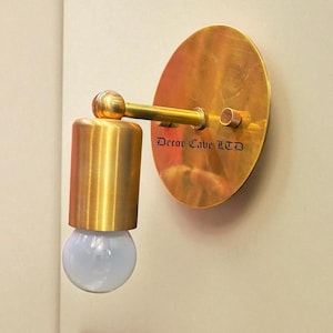 1950&#39;s Mid Century Wall Sconce Light, Brass Wall Sconce Light, Modern Wall Sconce Light, Mid Century Brass Wall Sconce Light, Bathroom Light