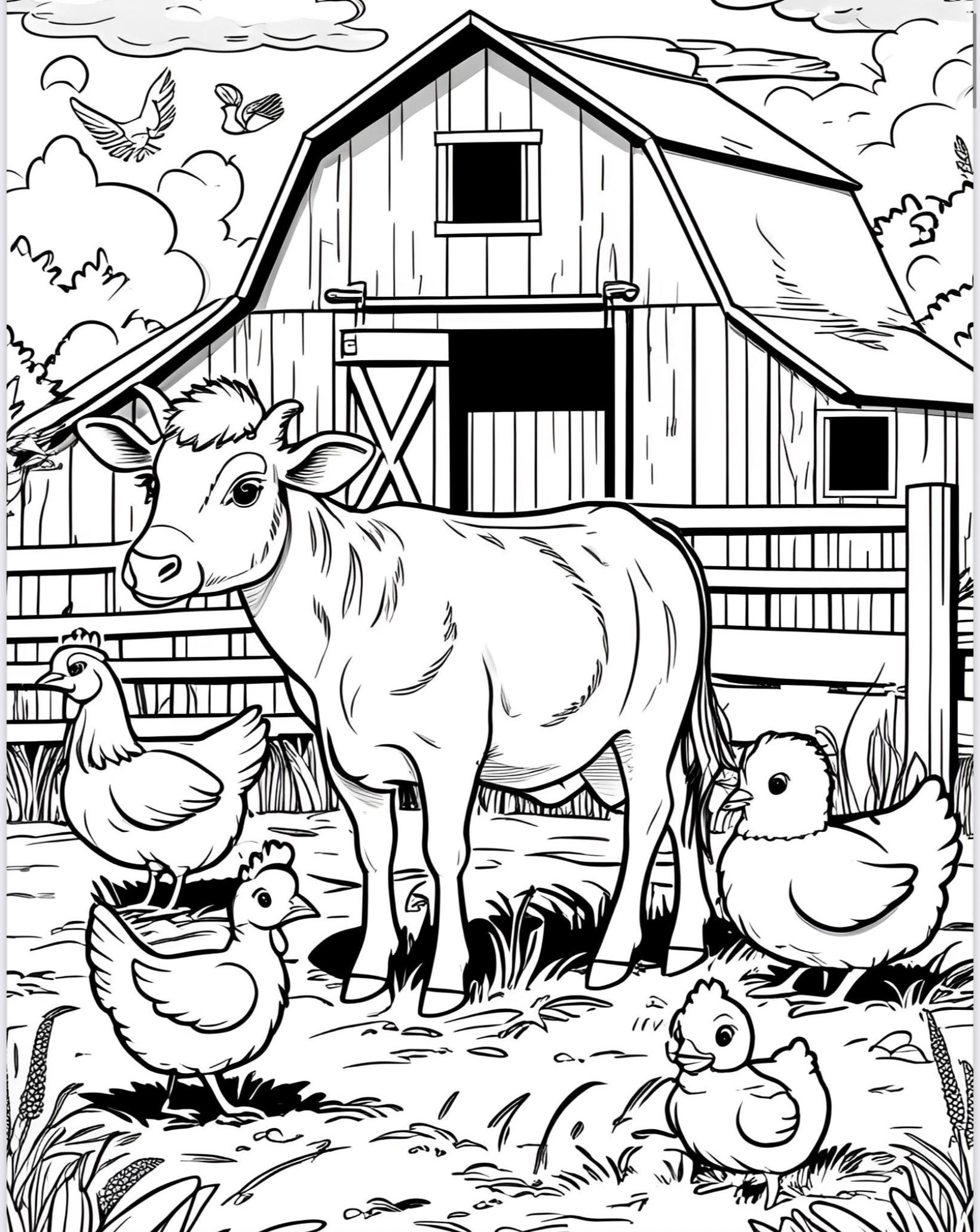 15 Farm and Countryside Coloring Pages - Etsy