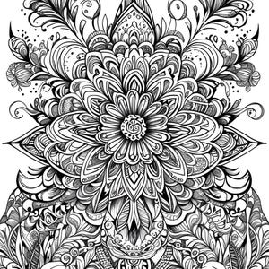 20 Zentangle Adult Coloring Sheets